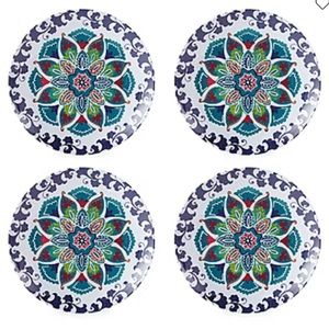 Distant Lands Medallion Melamine Dinner Plate Set - Set of 4